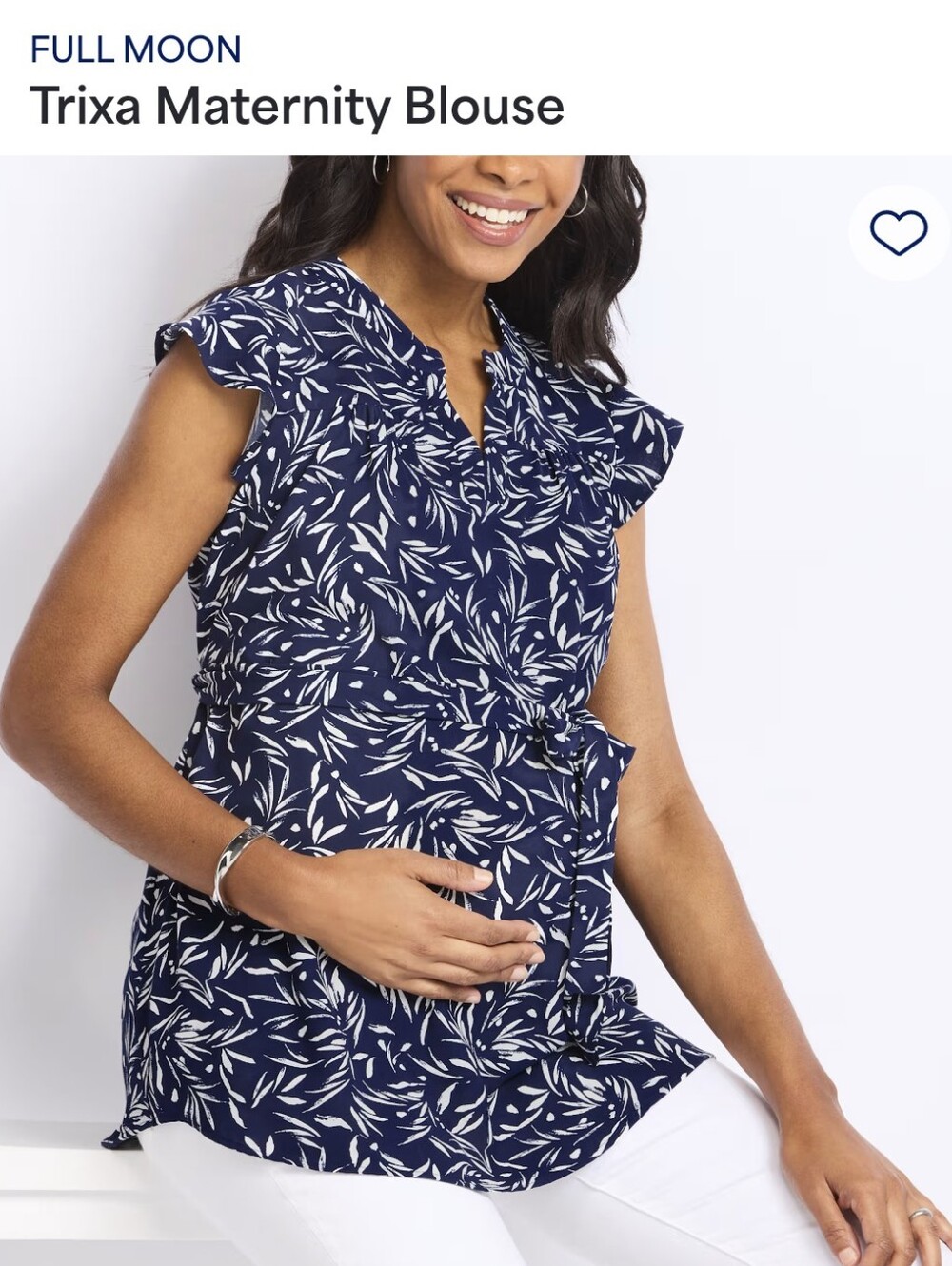 Blue Maternity Blouse
